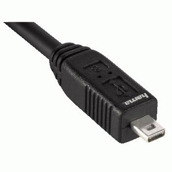 Hama Mini USB 2.0 Kabel A-B Mini 180 cm Zwart