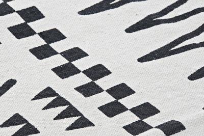 Tapijt DKD Home Decor Zwart Wit Ikat (120 x 180 x 0,7 cm)