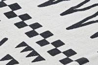 Tapijt DKD Home Decor Zwart Wit Ikat (120 x 180 x 0,7 cm) - thumbnail