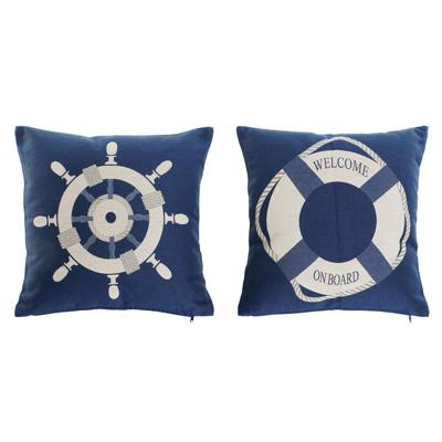 Kussen Home ESPRIT Blauw Wit 45 x 10 x 45 cm (2 Stuks) Kussen Home ESPRIT Blauw Wit 45 x 10 x 45 cm (2 Stuks)