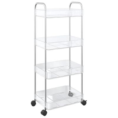 Opbergtrolley 4-laags 37x28x95 cm acryl transparant