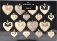 Kerstbal hart 8x65/8x45 mm crème Nampook - Nampook - thumbnail