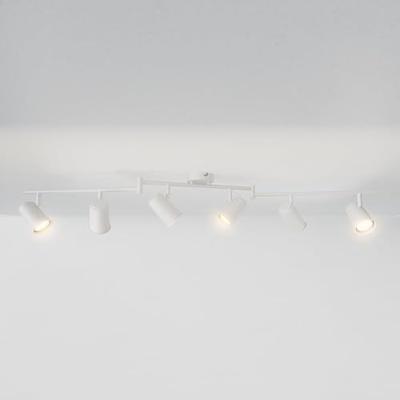 Riga - LED plafondlamp - 30 Watt 2345 lumen - 6 spots - 2700K Warm wit - Draaibaar en dimbaar - GU10 - Kantelbaar - Plafondspot - IP20 Voor binnen - Wit