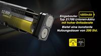 NiteCore TM12K Zaklamp werkt op een accu LED 12000 lm 233 g - thumbnail