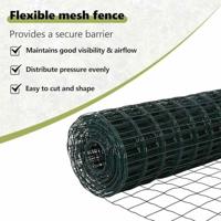 VidaXL Hek met paal groen 0,6 x 25 m staal en pvc - thumbnail