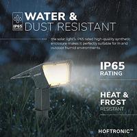 Set van 4 Odessa solar prikspots - Incl. Schemerschakelaar - 3000K warm wit - 2 lichtstanden - 300 lumen - 6-12 uur brandtijd - Kantelbaar - IP65 waterdicht - thumbnail