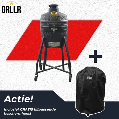 GRLLR Ember Classic 16 Onderstel Charocal Black Kamado BBQ Mat Zwart Trolley Stand