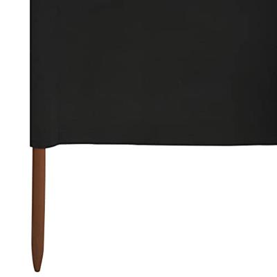 VidaXL Windscherm 6-panelen 800x80 cm stof zwart