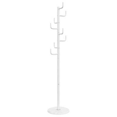 VidaXL Kapstok 183 cm gepoedercoat ijzer wit