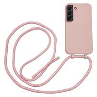 Høyde - Samsung Galaxy S22 Plus - Telefoonhoes met koord - Roze - thumbnail