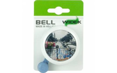 Widek bel wit fiets op brug bij gracht op kaart Widek bel wit fiets op brug bij gracht op kaart