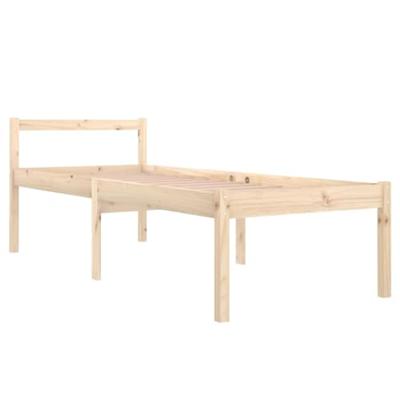 Seniorenbed massief grenenhout wit 75x190 cm