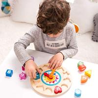 Classic World world houten leerklok met vormen tic-tac, 15dlg. - thumbnail