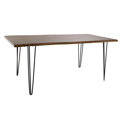 Eettafel DKD Home Decor 180 x 87 x 76 cm Zwart Metaal Bruin Acacia
