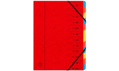 Exacompta Sorteermap 12-delig, rood Exacompta Sorteermap 12-delig, rood