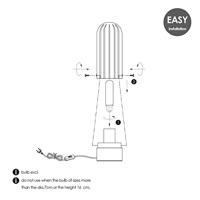 Light depot - tafellamp Capri klein - hout/glas - Outlet - thumbnail