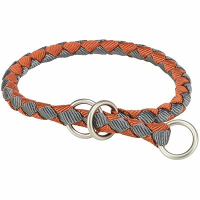 TRIXIE HALSBAND HOND CAVO HALFSLIP ROEST / GRAFIET GRIJS 52-60X1,8 CM