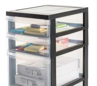 Iris ladekast 2x15l 2x7,5l 39x29x62cm met wieltjes - thumbnail