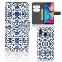Samsung Galaxy A30 Hoesje Flower Blue - thumbnail