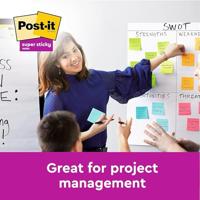 Post-It Super Sticky Notes Carnival, 90 vel, ft 76 x 76 mm, pak van 12 blokken - thumbnail