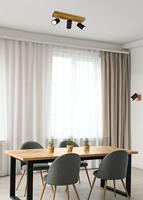 Trio 3-lichts opbouwspotMarley zwart op hout - 812400332 - thumbnail