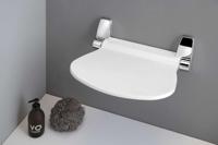 Opklapbare Douchezitting Sapho Sound 38x35.5 cm Wit / Chroom Sapho - thumbnail