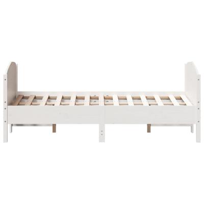 Bedframe zonder matras massief grenenhout wit 200x200 cm