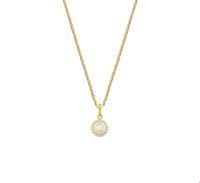 TFT Collier Geelgoud Parel En Zirkonia 1,0 mm x 41+4 cm - thumbnail