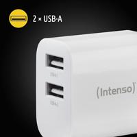 Intenso W24AA USB-oplader 24 W 2x USB-A Wit Binnen - thumbnail