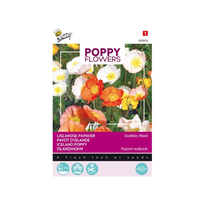 Zaden Poppies of the world IJslandse papaver Buzzy - Buzzy Zaden Poppies of the world IJslandse papaver Buzzy - Buzzy