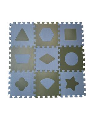 BabyDan speelmat Geo junior 90 cm foam blauw/grijs 18 delig BabyDan speelmat Geo junior 90 cm foam blauw/grijs 18 delig