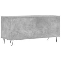 Platenkast 100x38x48 cm bewerkt hout betongrijs - thumbnail