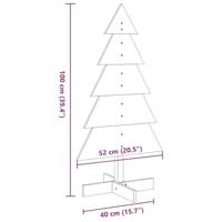 VidaXL Kerstdecoratie kerstboom 100 cm massief grenenhout wit - thumbnail