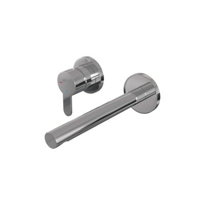 Brauer Chrome Edition Inbouw Wastafelmengkraan met Rechte Uitloop en Rozetten Model D2 Chroom