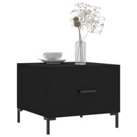 Salontafels 2 st 50x50x40 cm bewerkt hout zwart - thumbnail