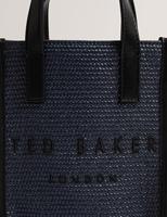 Ted Baker Paulii Faux Raffia Mini Icon Bag-Navy - thumbnail