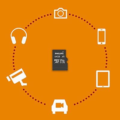 Geheugenkaart philips micro sdxc 64gb 2 st