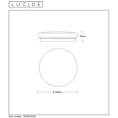 Lucide OTIS - Plafonnière - Ø 39 cm - LED - 1x32W 3000K - Opaal