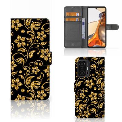 Xiaomi 11T | 11T Pro Hoesje Gouden Bloemen Xiaomi 11T | 11T Pro Hoesje Gouden Bloemen