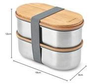 Black+Blum Bento Box - 185x97x120mm - Leisteen - thumbnail