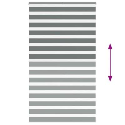 Zebra rolgordijn 135x200 cm stofbreedte 130,9 cm donkergrijs