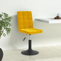 Eetkamerstoelen draaibaar 6 st fluweel mosterdgeel - thumbnail