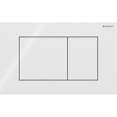 Geberit Sigma 40 bedieningspaneel square glans wit glas voor Sigma reservoirs 8cm (UP720) en 12cm (UP320)