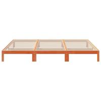 Bedframe zonder matras 270x200 cm massief grenenhout wasbruin - thumbnail