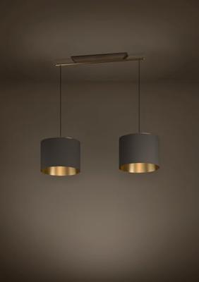 Stars of Light 2-lichts hanglampSantandria goud met bruine kap - 390336