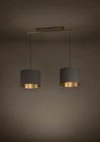 Stars of Light 2-lichts hanglampSantandria goud met bruine kap - 390336 - thumbnail