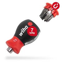 Wiha 33738 | Schroevendraaier met bitmagazijn | 1/4" | magnetisch | 6 bits - 33738 - thumbnail