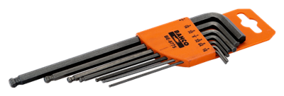 Bahco inbussleutelset lang+kogelkop/inch