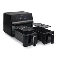 Tristar FR-9040 Dubbele friteuse 8 l 2700 W Heteluchtfunctie, Timerfunctie, Anti-aanbaklaag, Instelbare temperatuur Zwart - thumbnail