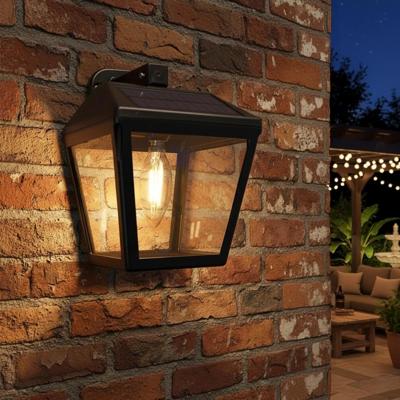 Solar led wandlamp noah | warm wit licht | met led filament lamp